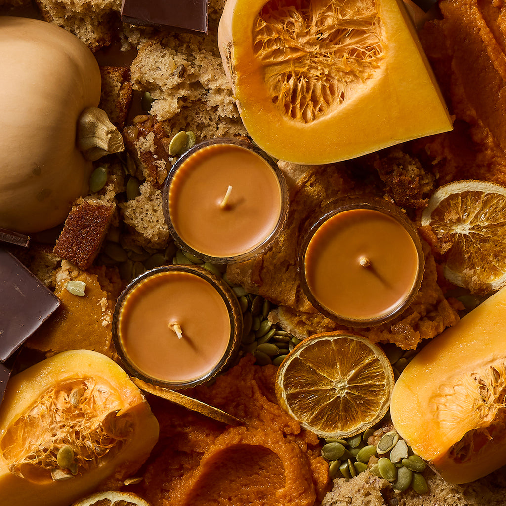 Half Baked Pumpkin Smash Votive Candle Set | Mini Fall Candle