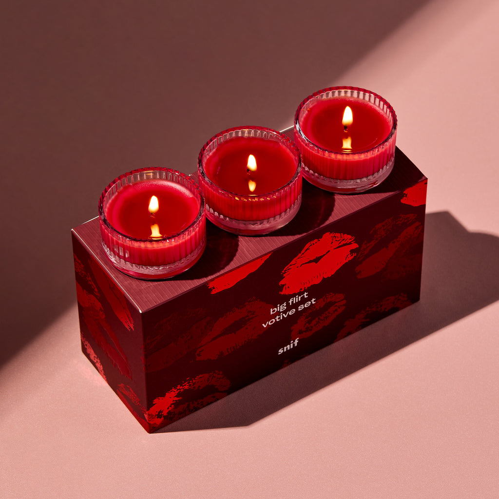 Snif | Chocolate Strawberry Votive Set| Non-Toxic, Vegan Candles