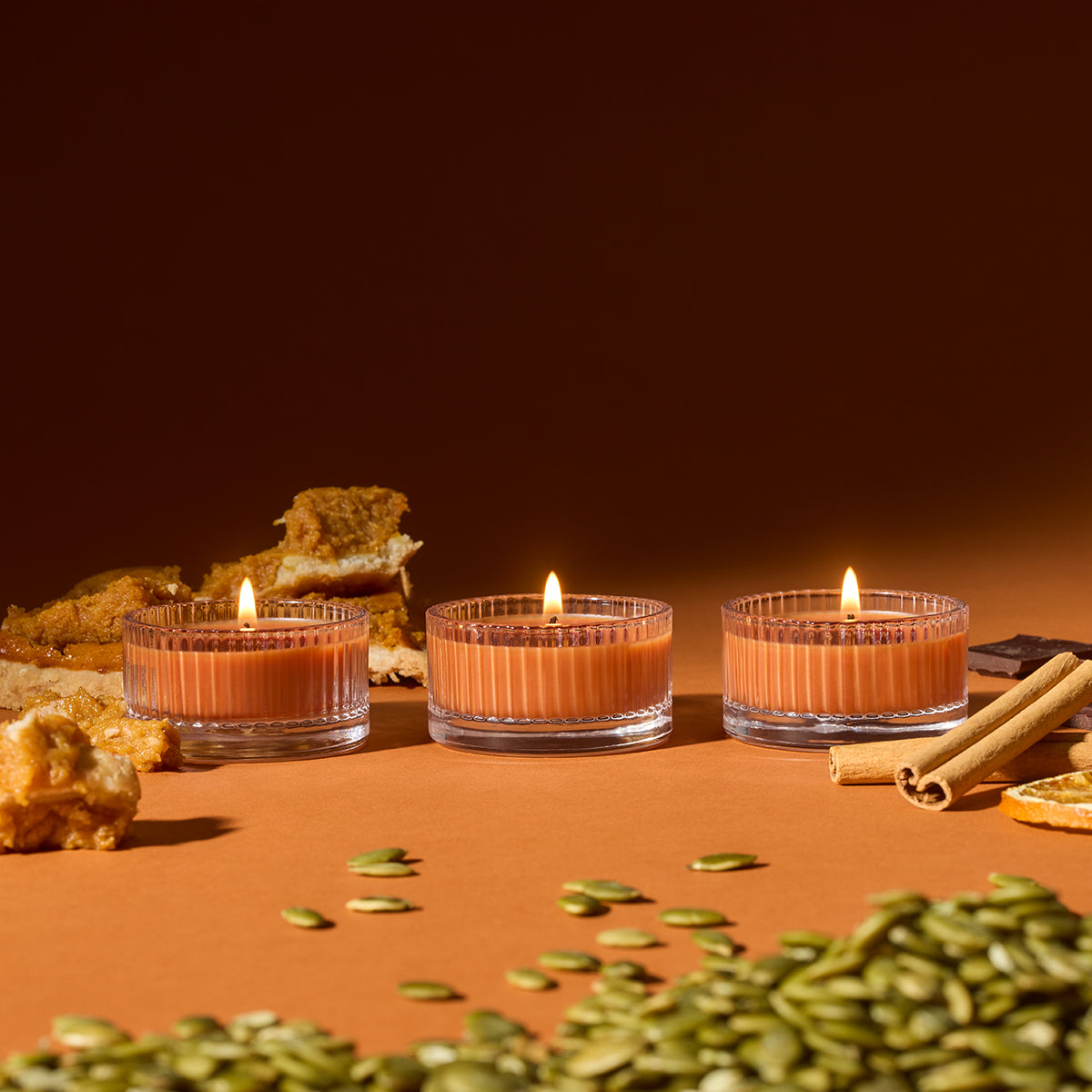 Half Baked Pumpkin Smash Votive Candle Set | Mini Fall Candle