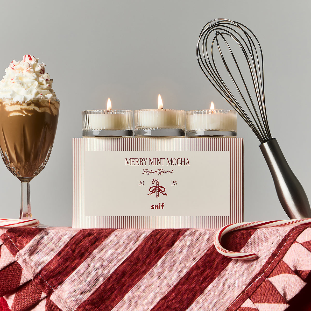 Merry Mint Mocha Votive Candle Set | Peppermint Candle Set | Snif