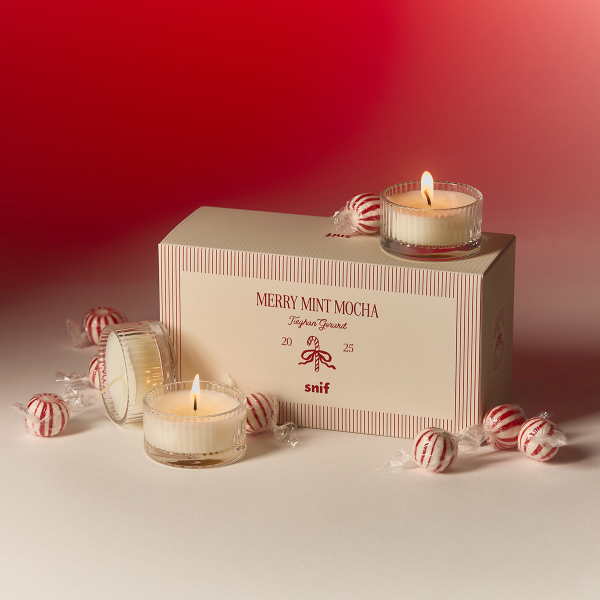 Merry Mint Mocha Votive Candle Set | Peppermint Candle Set | Snif